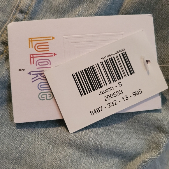 NWT Small LULAROE Jaxon denim JACKET unicorn - Picture 4 of 6